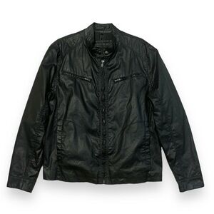 EXPRESS Men’s Black Waxed Cotton Moto Jacket